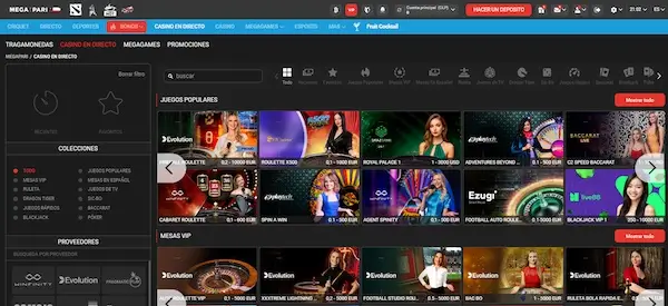 Casino en Vivo Megapari