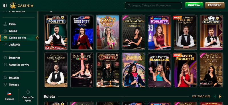 Casinia Chile Casino en vivo