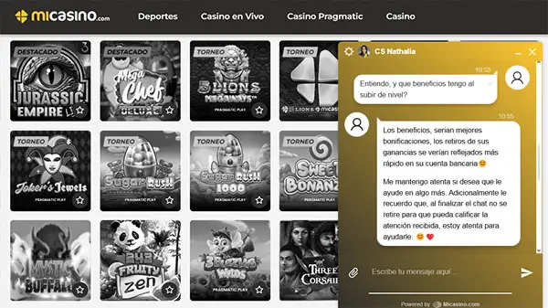 Chat en Vivo MiCasino