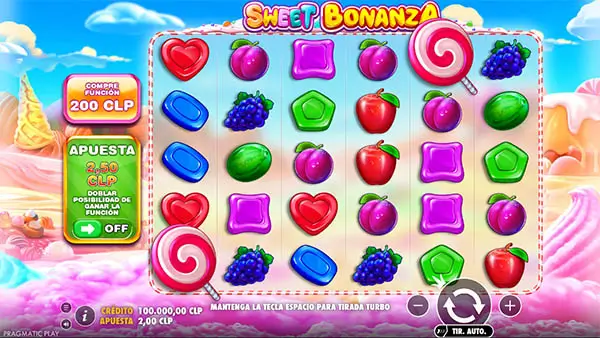Interfaz de Sweet Bonanza