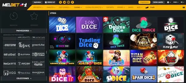 Juego de Dados Online en  Melbet