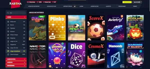 Juego de Dados Online en Rabona