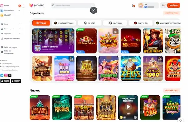 Juegos Casino - Monro Chile