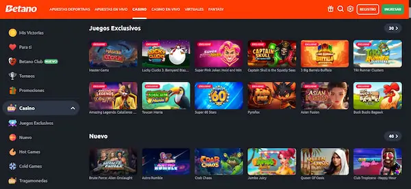 Juegos de casino - Betano casino Chile