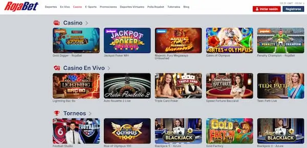 Juegos de casino Rojabet Chile