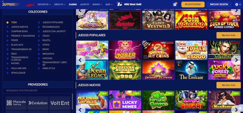 Juegos de casino - Sapphirebet casino Chile