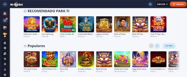 Juegos de casino en Mr.Bet Chile