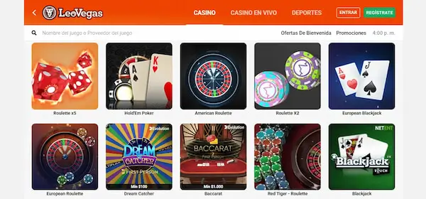 Juegos de mesa - Leo vegas casino Chile