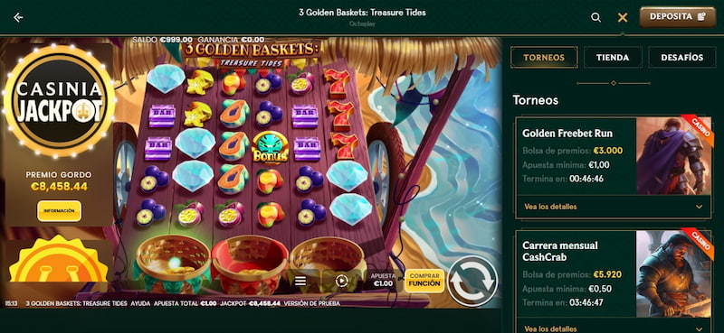 Juegos de casino gratis en Casinia Casino Chile
