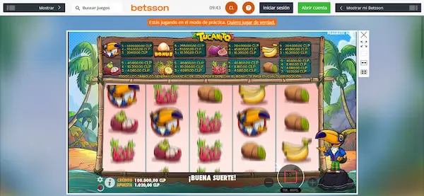 Juegos gratis en Betsson casino Chile