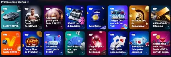 Otras Promociones 1 Win Chile