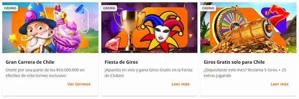 Otras promociones de Betsson casino Chile