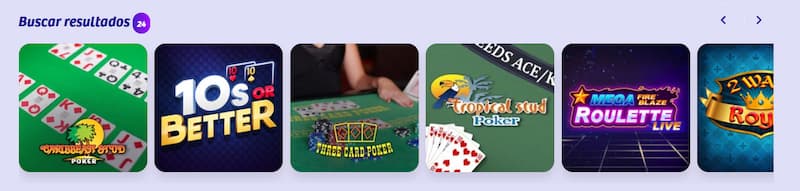 Juegos de casino Playuzu: Juegos de mesa