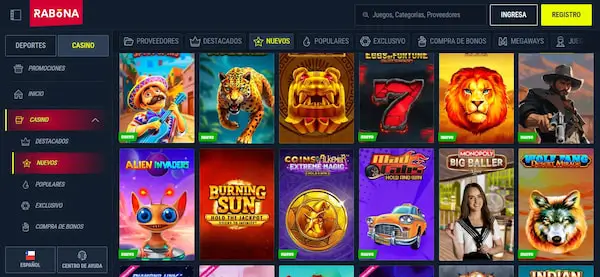 Rabona - Casinos online que aceptan Webpay en Chile