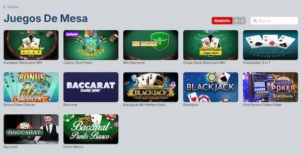 Rojabet juegos de mesa