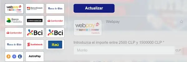 Rojabet metodos de pago