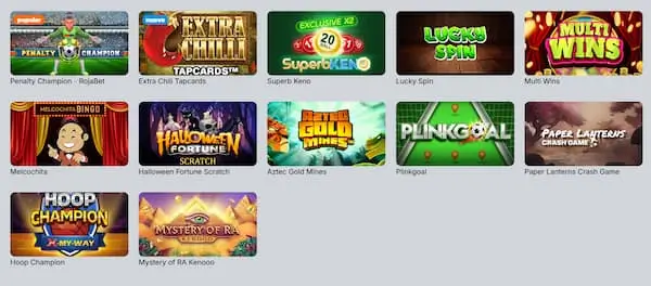 Rojabet otros juegos