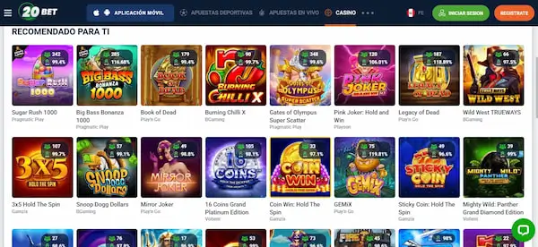 Top 5 Casinos con Tragamonedas Móviles: 20Bet