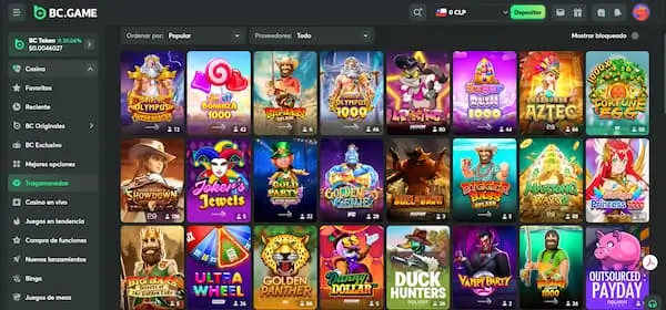 BC Game casino tragamonedas