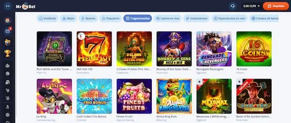 Tragamonedas en Mr.bet